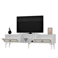 mueble tv nil blanco oro
