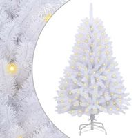 arbol de navidad artificial 150 led pvc y acero blanco vidaxl