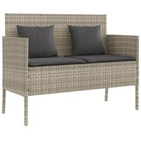 banco de jardin  banco de exterior  silla de jardin con cojines ratan sintetico gris claro