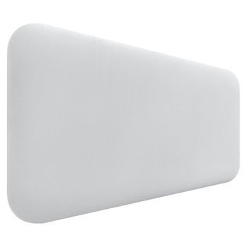 Dhome Cabecero Tapizado En Terciopelo Liso Redondeado Para Pared Acústicos Cabeceros Absorbentes Cabezal Cama Dormitorio (blanco, 100cm)