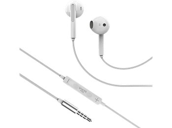 Auriculares de botón - Vieta Pro Cozy 2, Intraurales, Micrófono y control multimedia integrado, Minijack 3.5 mm, Blanco