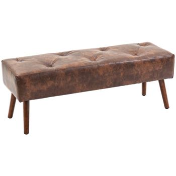 Banco de cama 114x38x42 cm marrón