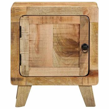 Juego De Mesitas De Noche Mesillas - 40x32x46 Cm Madera Mango Rugosa Mc7227