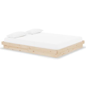 Cama Matrimonial | Cama Doble | Estructura De Cama Sin Colchón Madera Maciza 160x200 Cm Cfw72441