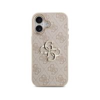 guess funda para iphone 17  carcasa rosa con gran logo clasico 4g dorado diseno elegante y ajuste preciso