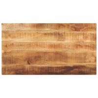 tablero de mesa rectangular madera maciza mango 120x70x25 cm vidaxl