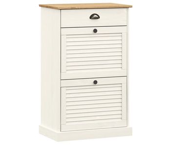 Vidaxl zapatero vigo madera maciza de pino blanco 60x35x96 cm