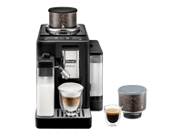cafetera superautomatica - delonghi rivelia exam44055b 1450w 19bar molinillo integrado lattecremahot deposito leche tactil 16 recetas negro