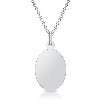 Cadena de plata con posibilidad de grabar el colgante