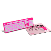 krom kit teclado raton y alfombrilla edicion barbie kandy - teclado membrana raton 6400 dpi alfombrilla de goma rosa