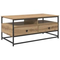 mesa de centro roble artisan 100 x 51 x 45 cm vidaxl