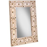 espejo de madera artesanal marron 80x4x107h cm