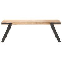 mesa de cafe  mesa de centro madera maciza de mango 114x65x40 cm