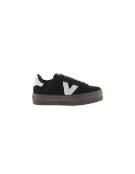 Zapatillas Victoria Barcelona Deportivo Serraje Mujer Negro
