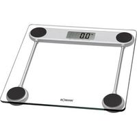 bascula de bano digital cristal templado alta medicion 150 kg 100 g apagado automatico transparente  bomann pw 1417 cb