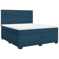 cama tapizada 200x180x1505 cm tejido - azul