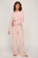 hunkemoller conjunto de pijama de punto de algodon rosa