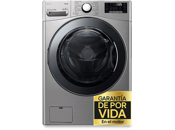 Lavadora carga frontal - LG F1P1CY2T, Serie XXL, 17 kg, 1100rpm, TurboWash™ con Jet Spray, Inox