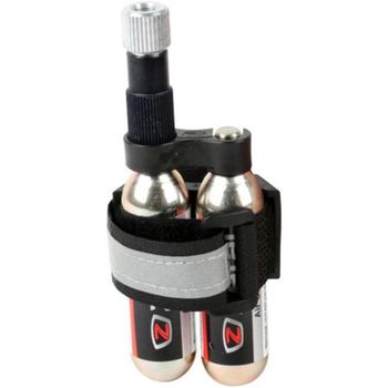 Zefal - Kit Hinchador CO2 EZ Control con Portacartuchos y 2 Cartuchos de CO2 de 16 g para Bicicletas de Carretera y Montaña, Flujo Controlado Z-Flow para Válvulas Presta y Schrader