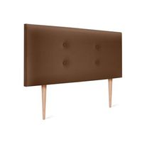 cabecero de polipiel con 2 hileras de botones 110x105cm con patas camas 105 - arcilla