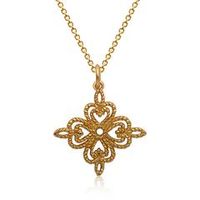 cadena de plata chapado en oro colgante trebol