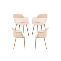 pack 4 sillas lisy - beige