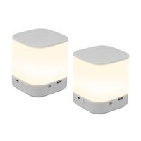 maser - lampara de mesa led de plastico blanco 10 cm max 1 w