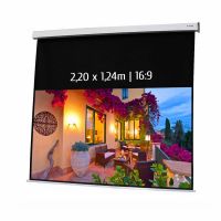 kimex pantalla de proyeccion electrica 220x124m formato 169