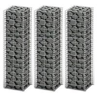 cestas de muro de gaviones alambre galvanizado 25x25x100 3 uds  gavion para piedras  gavion decorativo cfw876932