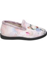 pantuflas cerradas rosas con dibujos calzados roal r12215-gato 37