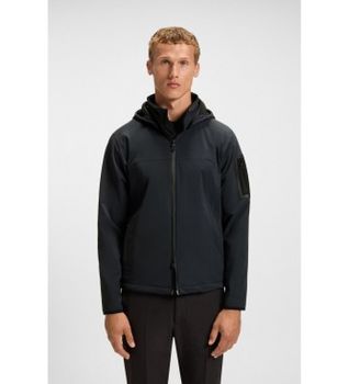 BOSS para hombre. 50544557 Chaqueta Hexashell marino (S), Casual, Poliéster, Manga larga