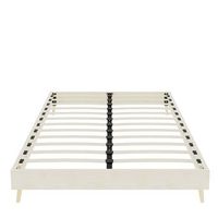 cama minimalista moderna 140x200 - estilo moderno caja baja sin barras neumaticas - beige