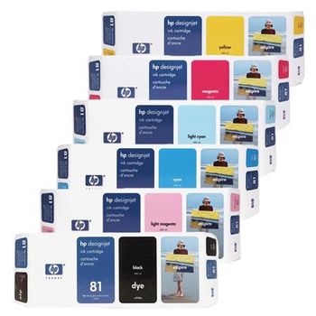 Original Multipack HP DesignJet 5000 Printer Ink Cartridges (6 Pack) -C4930A