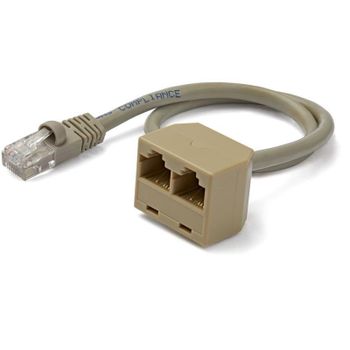 Divisor de red Startech RJ45SPLITTER 10/100Base-T Macho a 2 Hembra Cat5e 0,33 m PVC