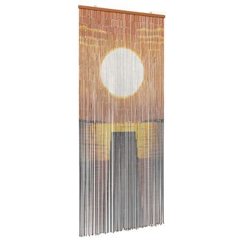 Cortina De Puerta Insectos Multicolor 200 X 90 Cm Bambú Vidaxl