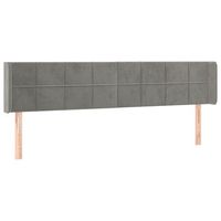 cabecero cama  panel de cabecera de terciopelo gris claro 183x16x7888 cm