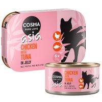 cosma asia en gelatina 24 x 170 g - pack ahorro - pollo con atun