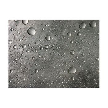 Papel Pintado 3d - Una Superficie De Acero Con Gotas De Agua (400x309 Cm)