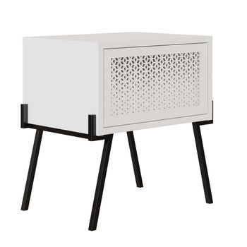 Mesita De Noche Misty Blanco 48x51x34cm Dormitorio