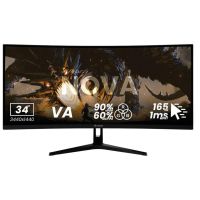 monitor arozzi nova 34 ultrawide qhd 165hz va curvo 1 ms hdr altavoces negro