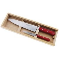 jean dubost caja de 2 cuchillos de cocina 1920 pompon rojo - c000a5p0p69048