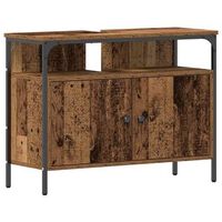 armario de lavabo  gabinete de lavabo para bano madera vieja 80 x 30 x 60 cm