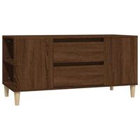 mueble para tv madera contrachapada marron roble 102x445x50 cm vidaxl