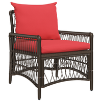 silla de jardin con cojines marron 60x70x78 cm de ratan sintetico cfw232266