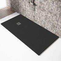plato de ducha resina madison negro  80x100cm