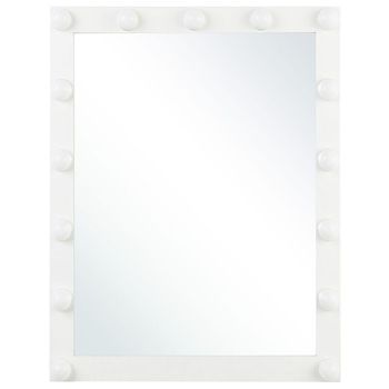 Espejo De Pared Iluminación Led Blanco 50 X 60 Cm Tocador Glamuroso Odenas
