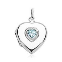 medallon moderno en forma de corazon topacio azul