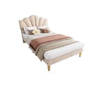 cama individual de terciopelo 90x200cmbeige