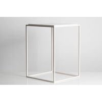 mesa auxiliar metalica 55 x 40 x 40 - blanca