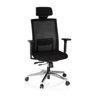 silla de oficina sillon de direccion captiva tela  tejido de malla negro